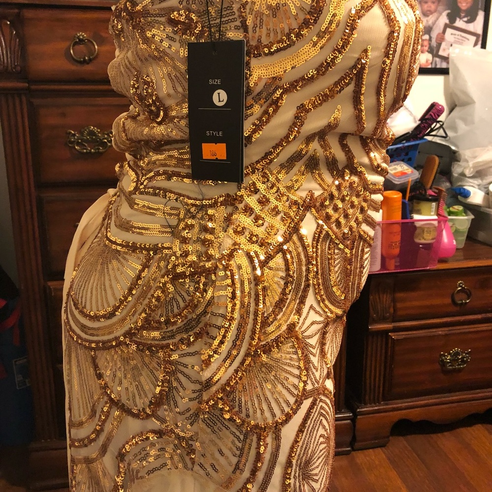 Gold sequins dress/gown